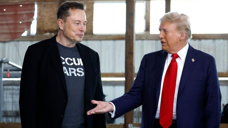 Trump y Musk en un acto de campaña.