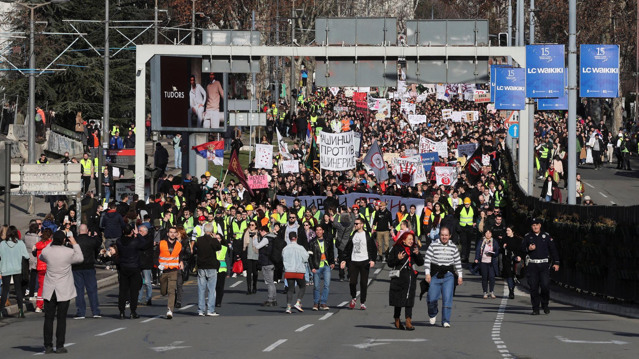 Studenti u Beogradu na blokadama