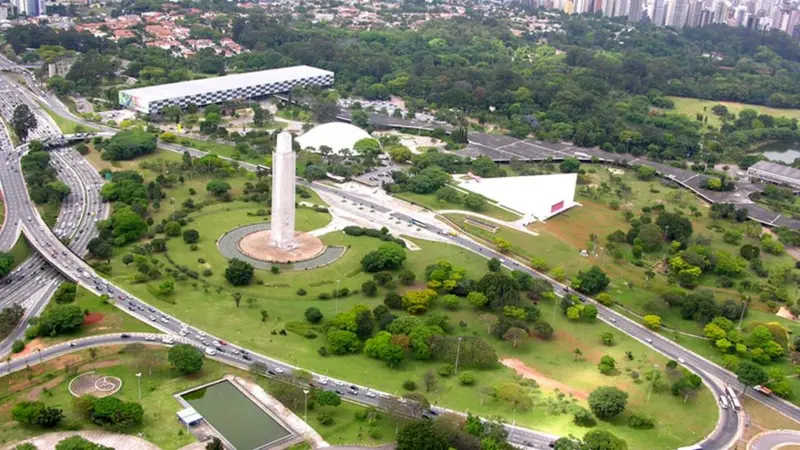 Vista aérea do obelisco