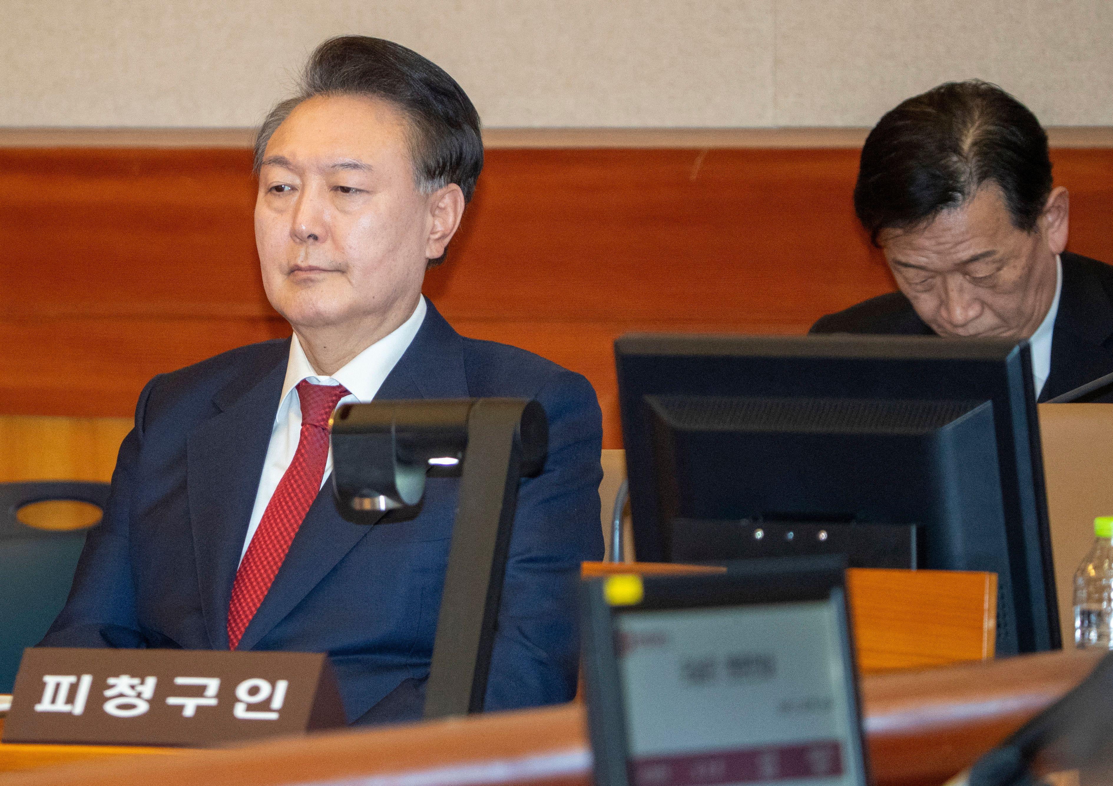 탄핵심판에 출석한 윤석열 대통령