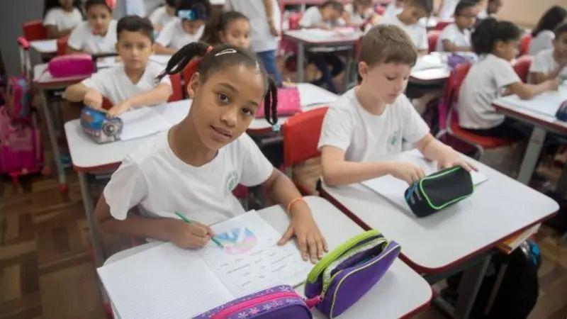 Estudantes em sala de aula