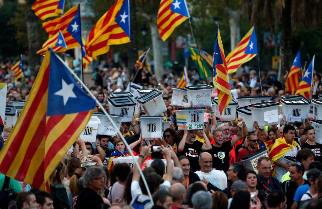 Manifestación independentista catalana.