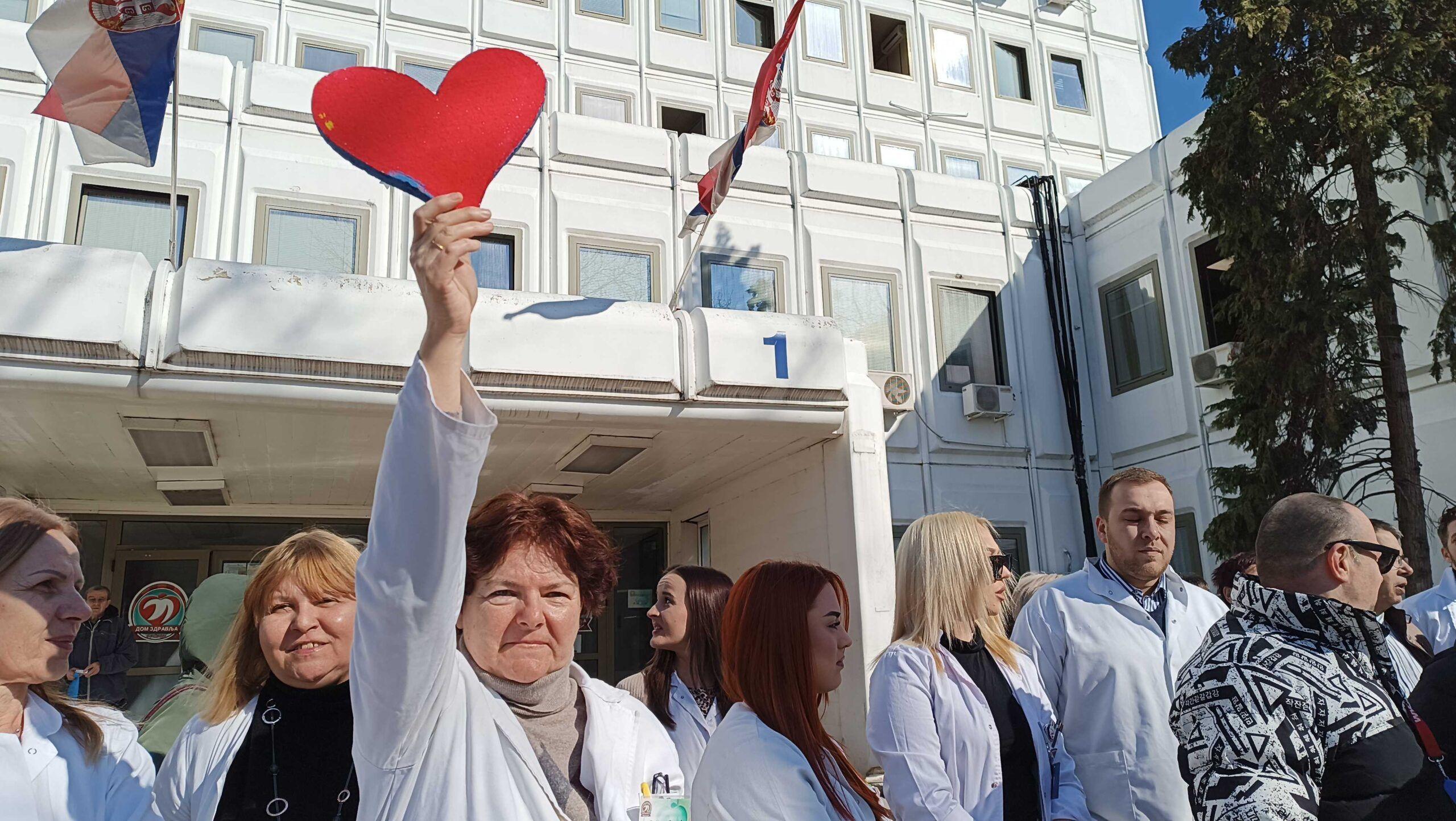 protest u nišu, lekari niškog doma zdravlja