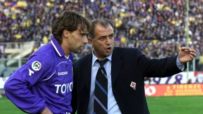 Fiorentina'daki öğrencisi Enrico Chiesa ve Fatih Terim