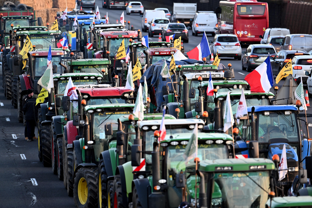 Comboios de tratores  na França