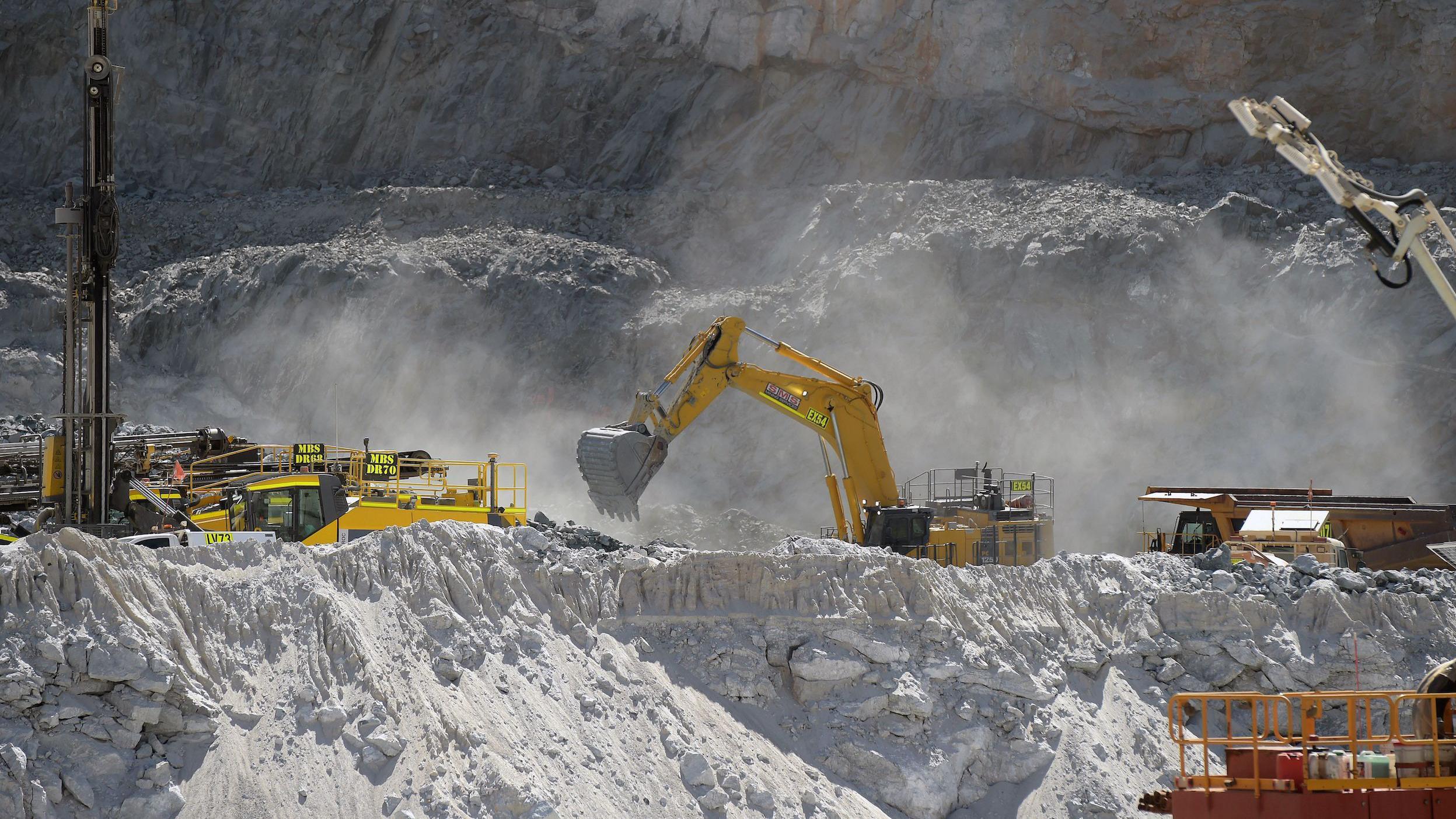 An opencast lithium mine in Australia