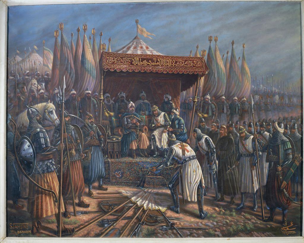 Pintura da rendição de Ricardo, Coração de Leão, diante de Saladino