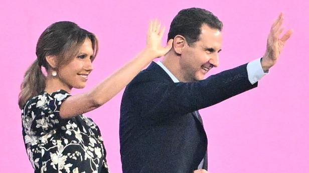 Al Assad y su esposa en una imagen de 2023.