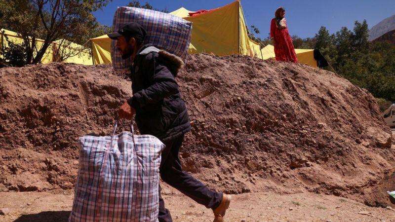 مخيم لمغاربة فقدوا منازلهم عقب الزلزال