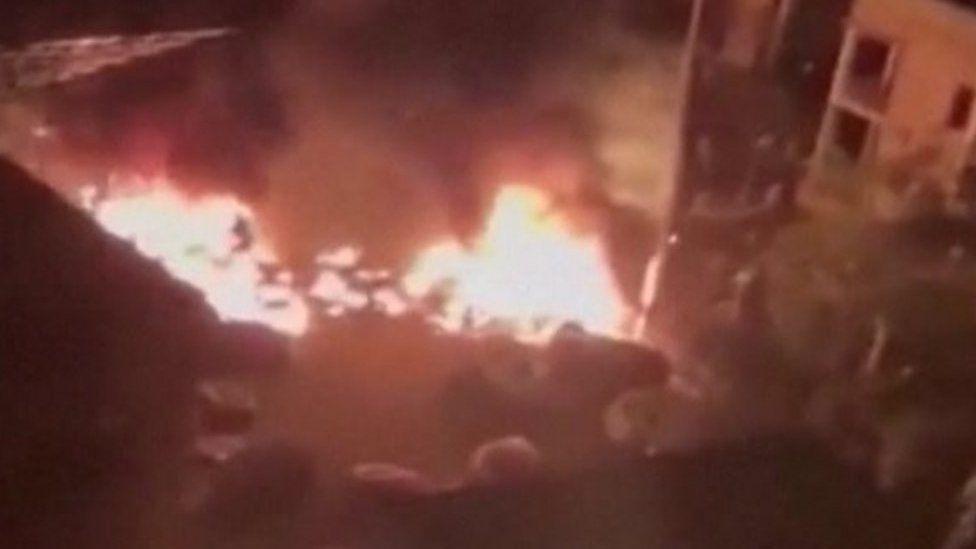 Fire at hospital