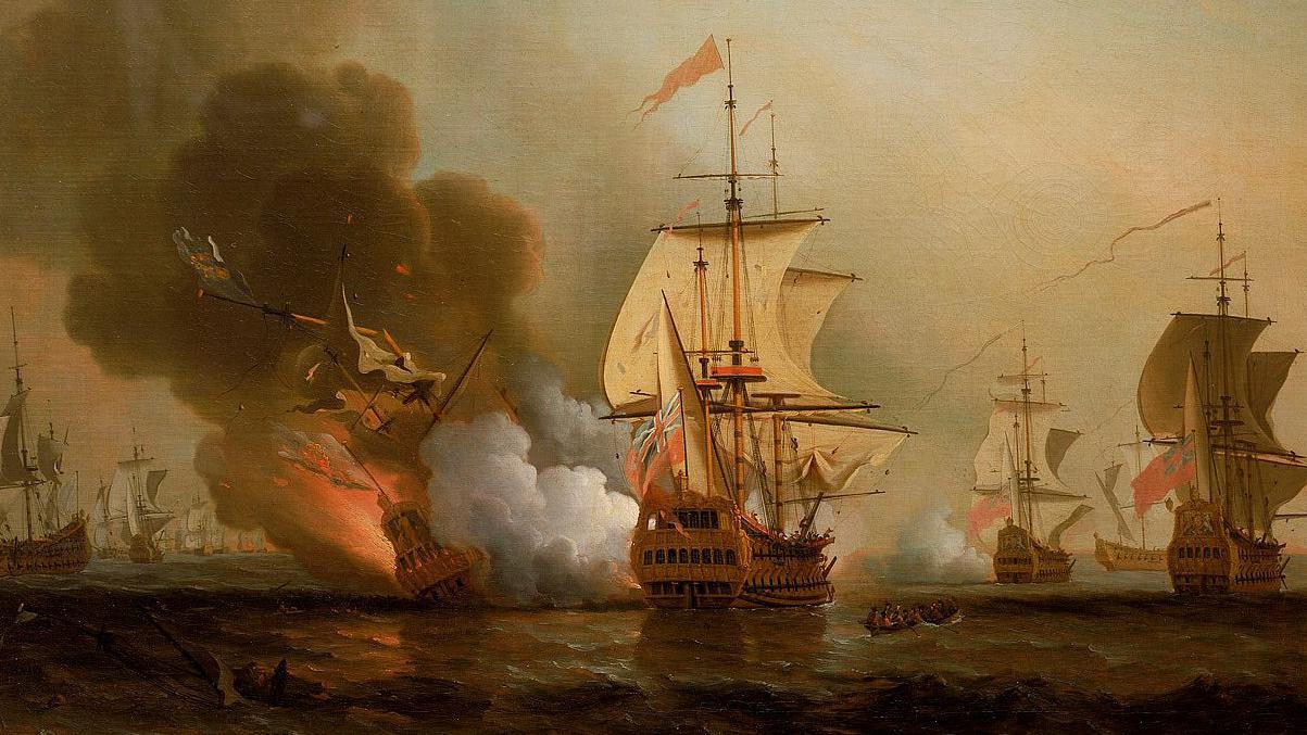 A pintura “Wager's off Cartagena”, de Samuel Scott