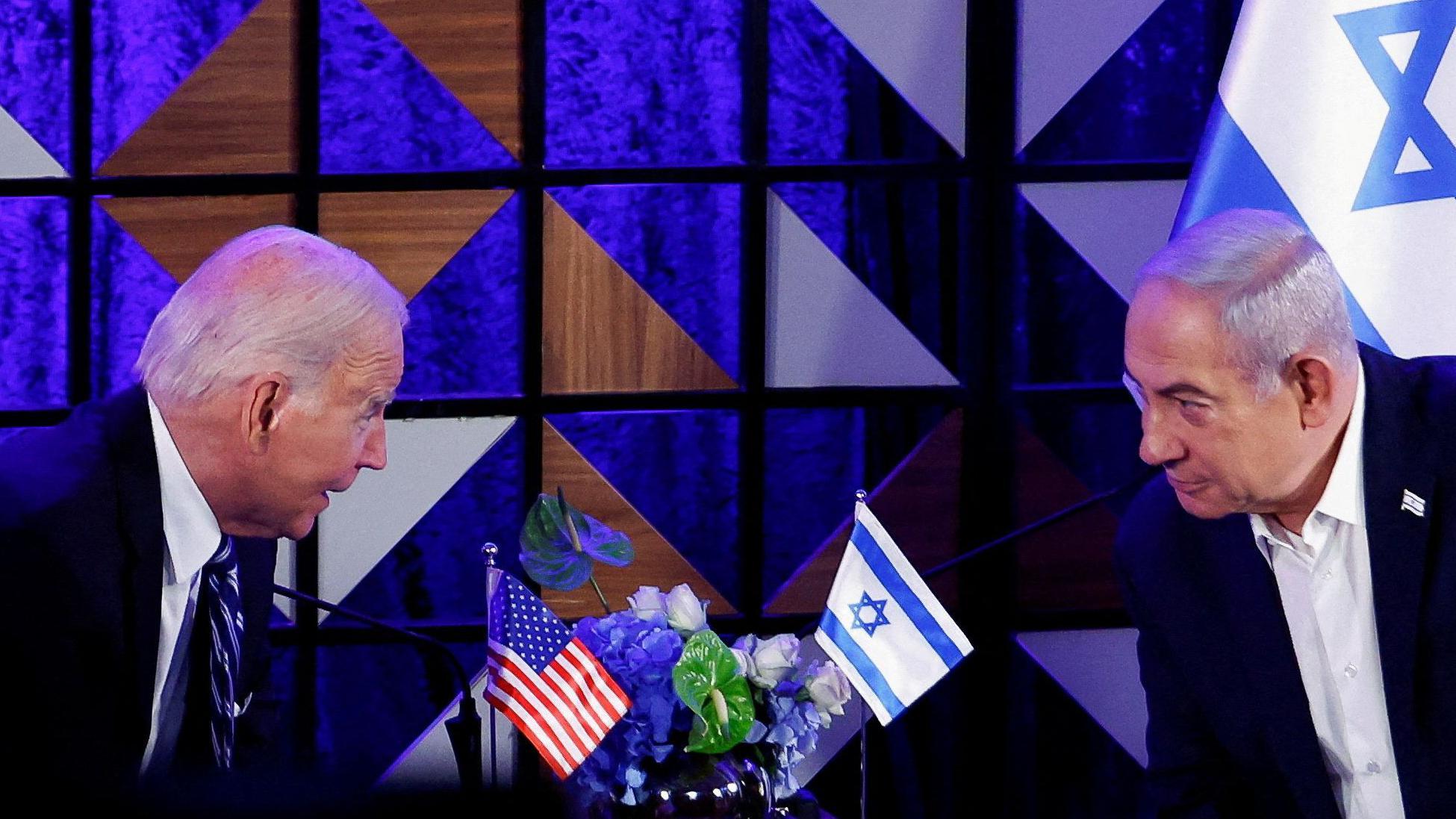 الرئيس الأمريكي مع رئيس الوزراء الإسرائيلي