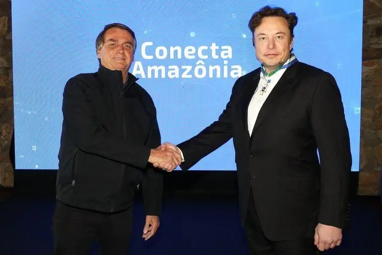 Jair Bolsonaro e Elon Musk