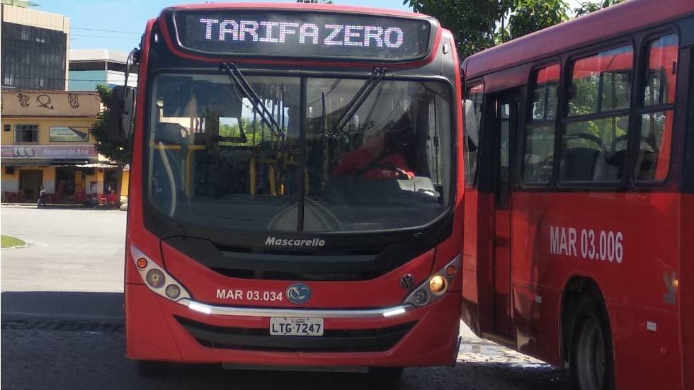 Ônibus gratuito em Maricá, na Região Metropolitana do Rio de Janeiro