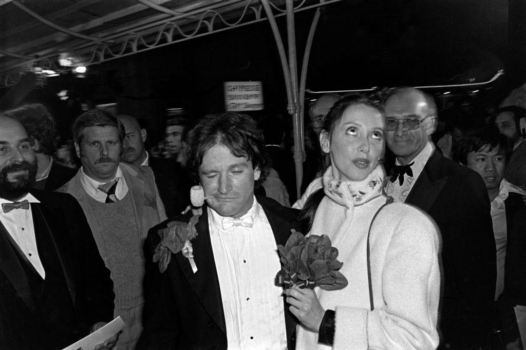 Duvall junto a Robin Williams en el estreno de "Popeye" en 1980.