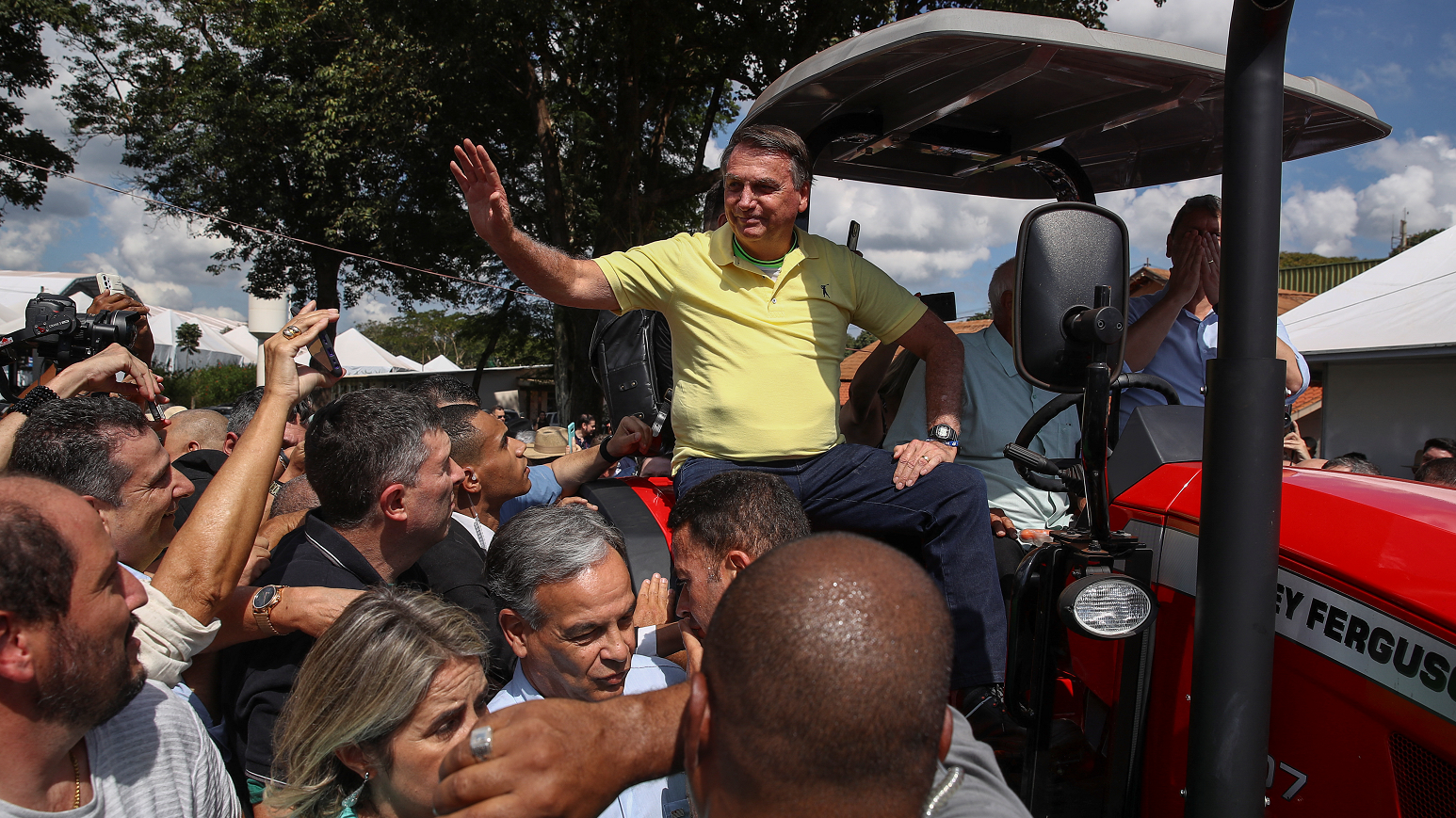 Bolsonaro durante Agrishow, em Ribeirão Preto, em 1º de maio de 2023