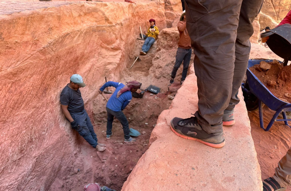 El lugar en el que se llevaron a cabo las excavaciones y descubrimiento en Petra.