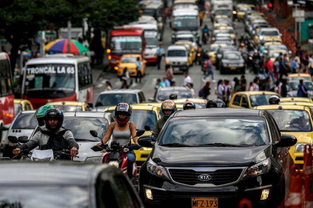 Tráfico en Medellín.