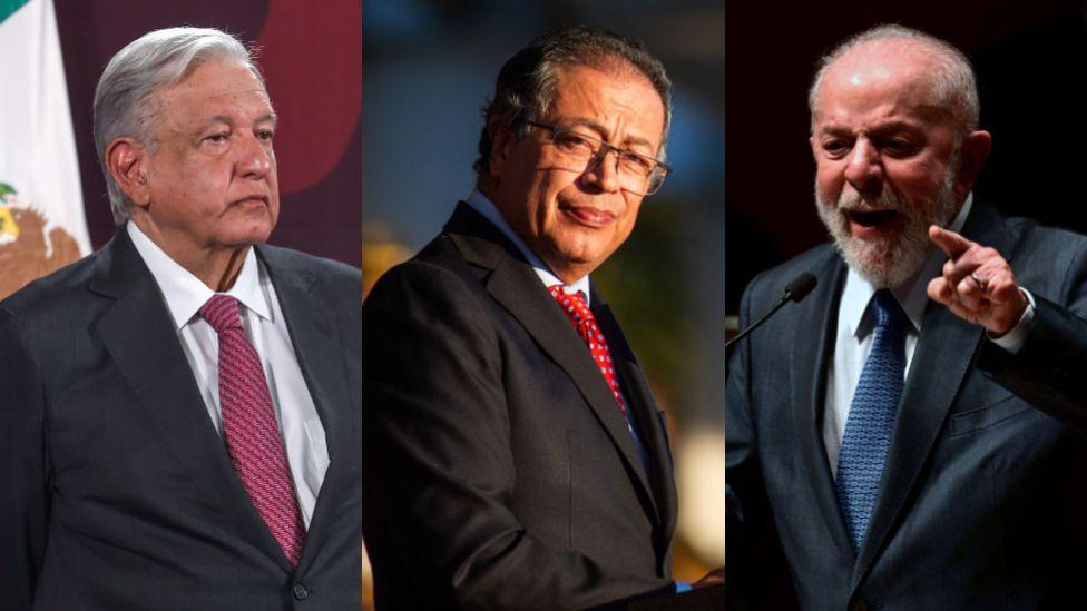 Andrés Manuel López Obrador, Gustavo Petro y Luiz Inácio Lula da Silva