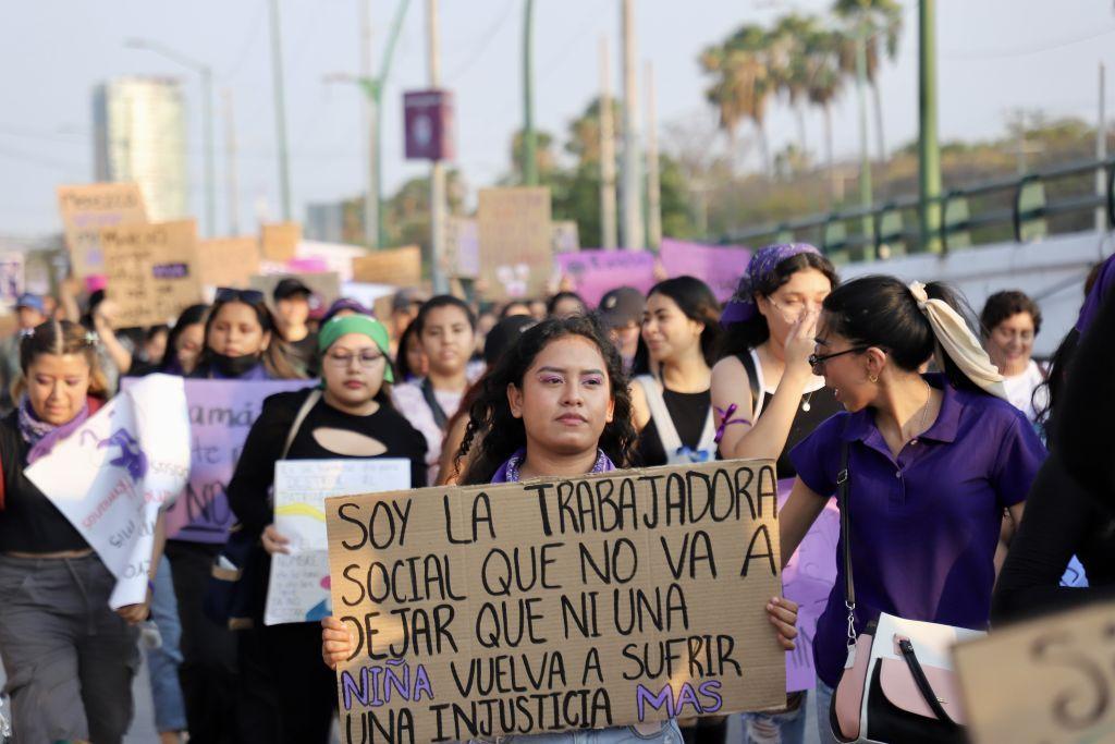 Mujeres en una protesta feminista en México