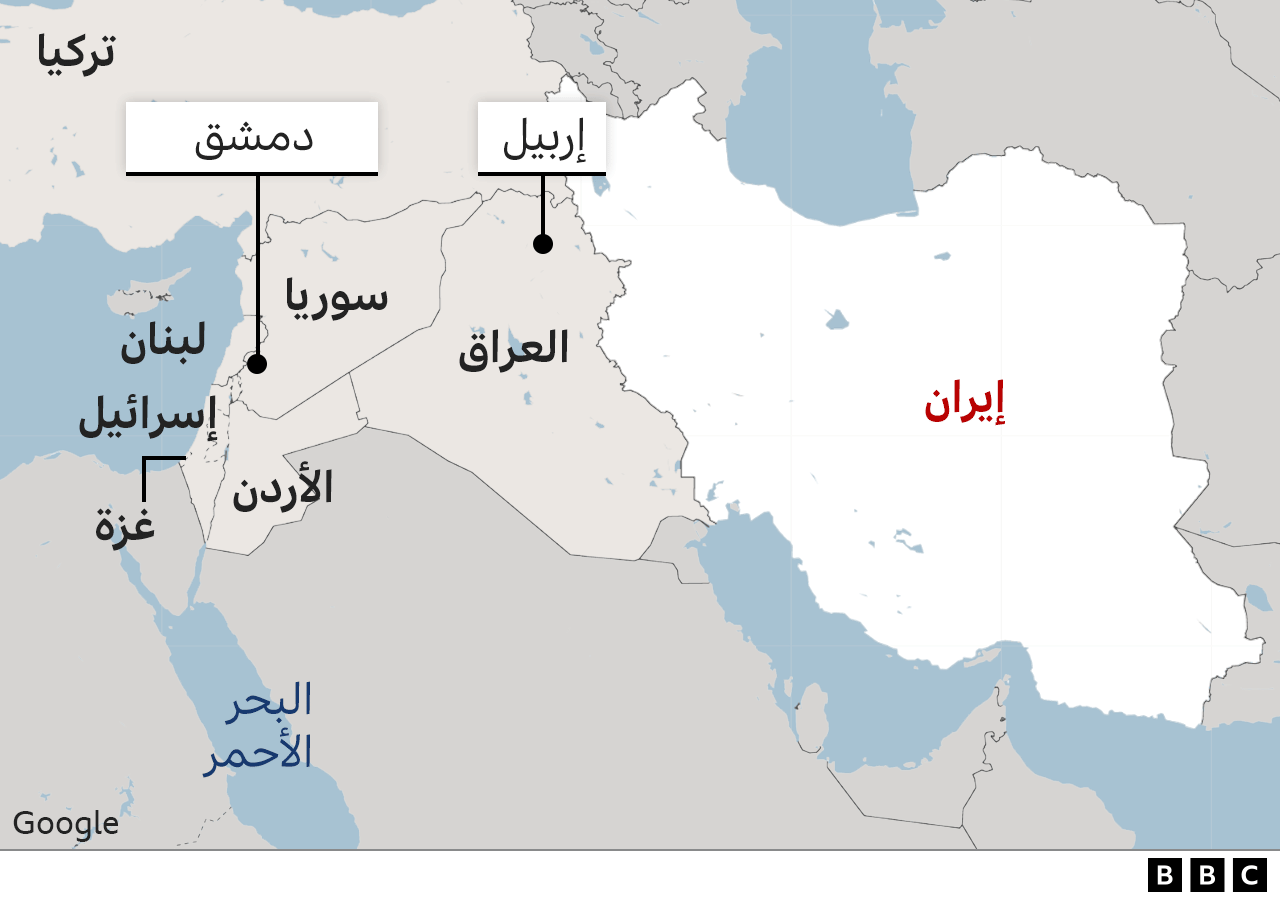 خارطة إيران- سوريا