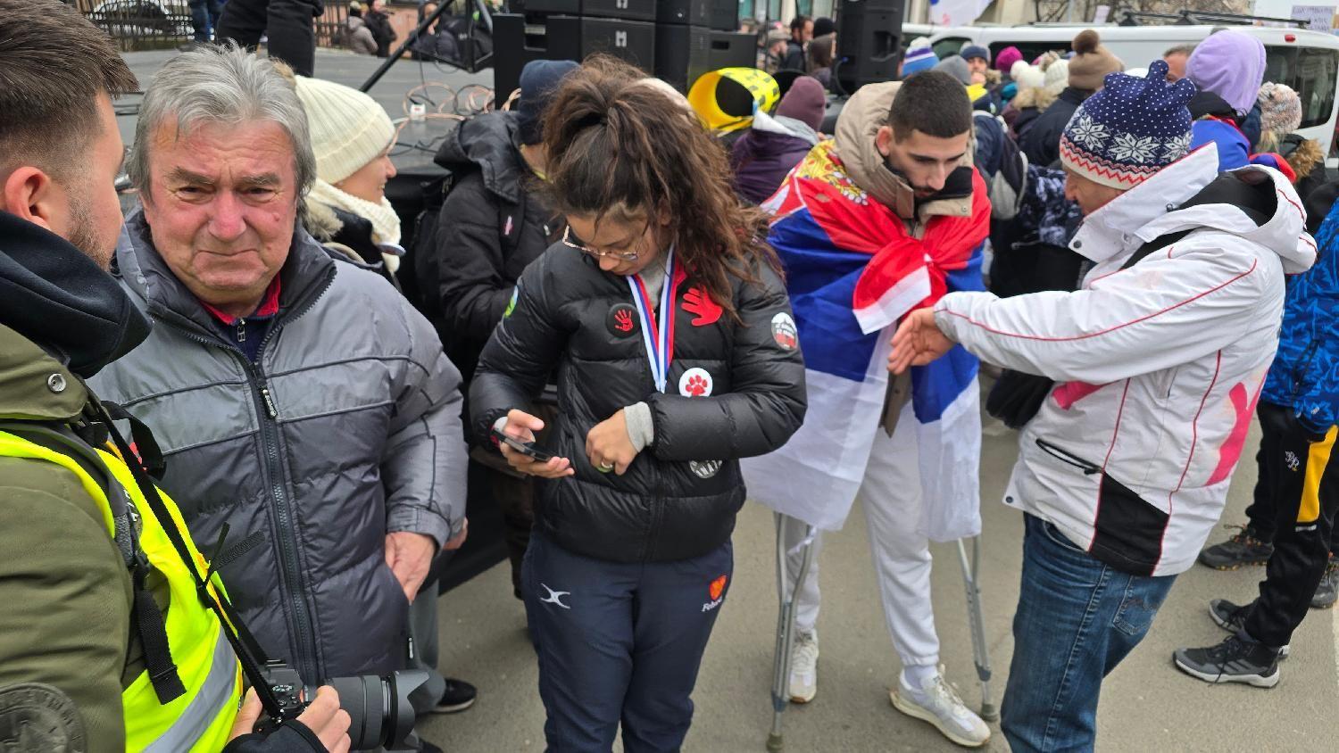 studenti, studentski protest, studentsko pešačenje, zrenjaninski studenti pešačili do Vršca