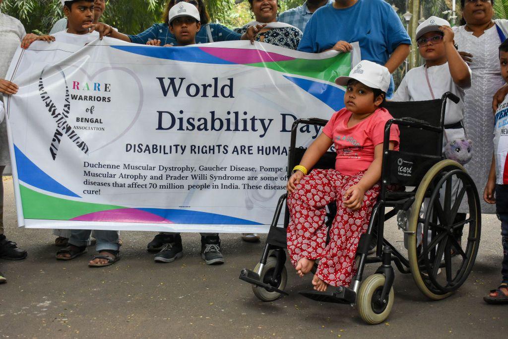 Personas durante el día internacional de las discapacidades