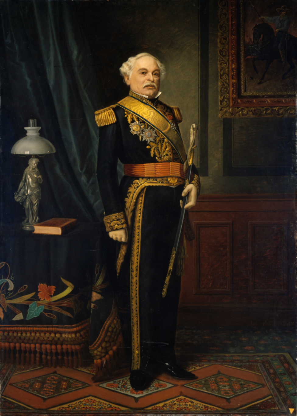 José Antonio Páez vestido de militar, retrato a cuerpo entero