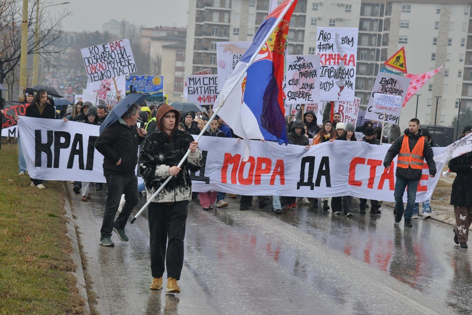 protest u Kragujevcu