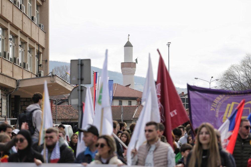 Protest u Novom Pazaru, studenti, studentski protest u Novom Pazaru