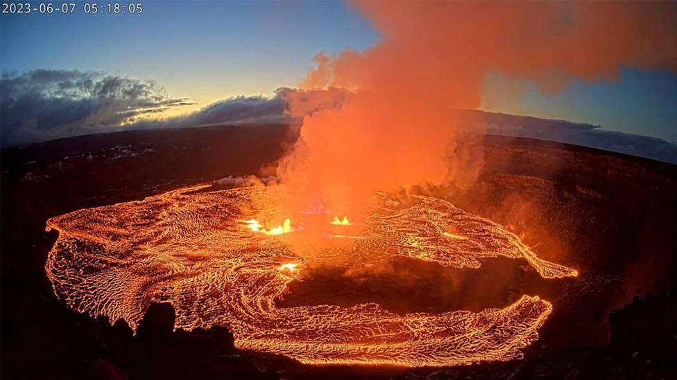 Volcán Kilauea en erupción en Hawái