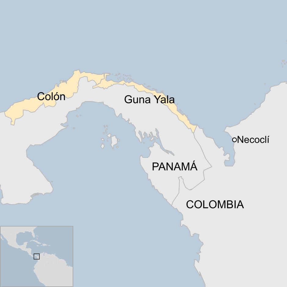 Mapa Colombia y Panamá