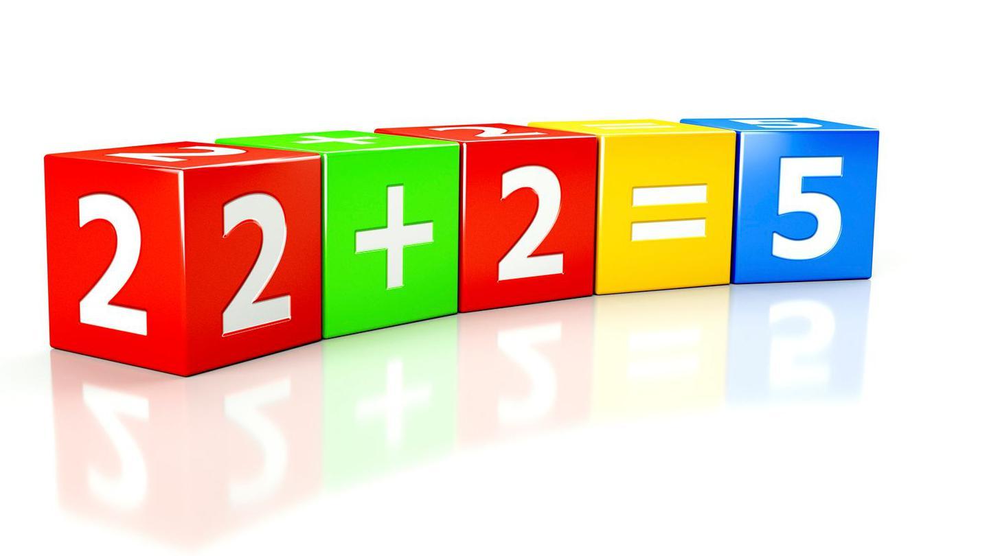 Cubos con la suma 2 + 2 = 5