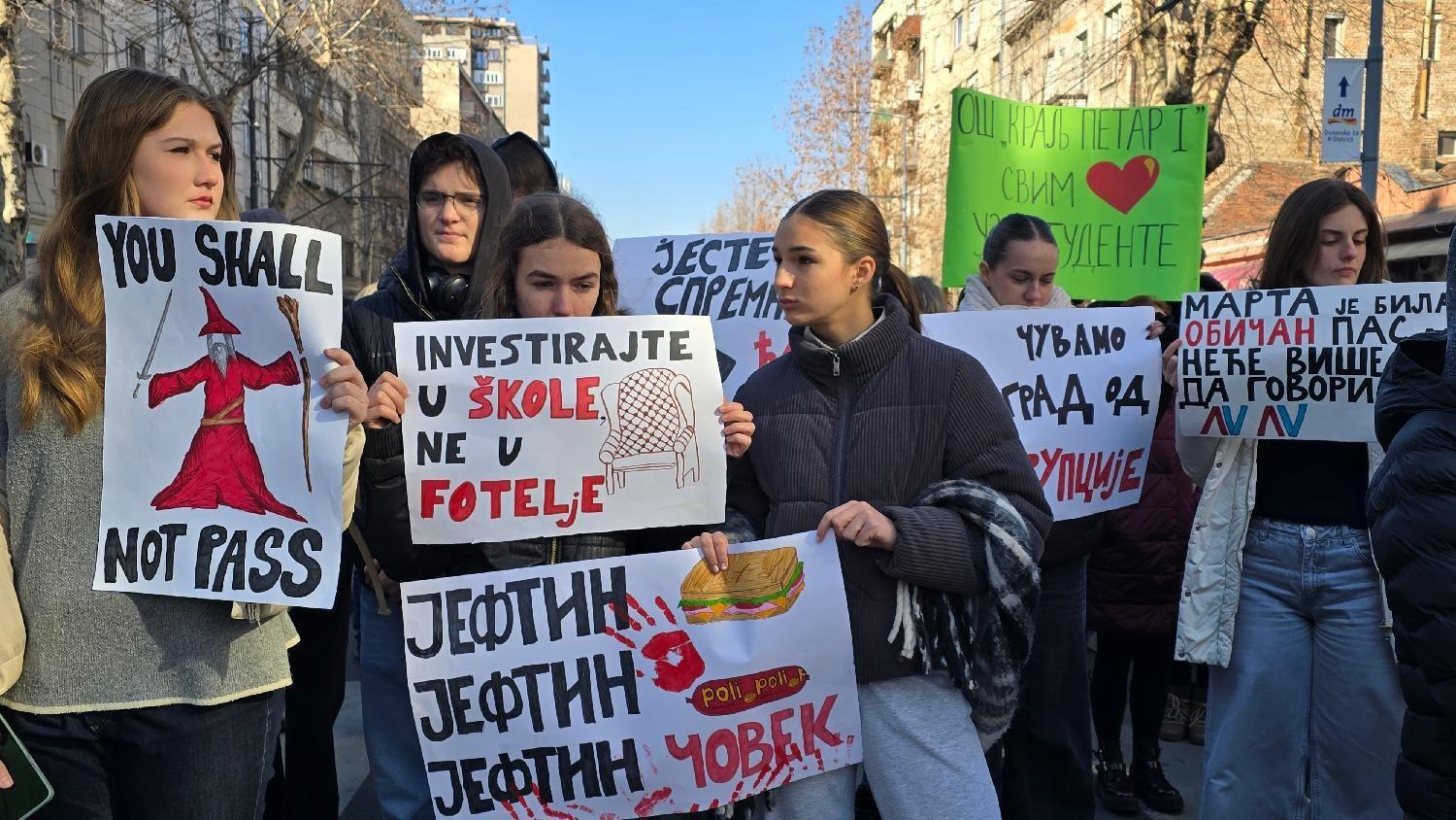 srednjoškolci, protest srednjoškolaca