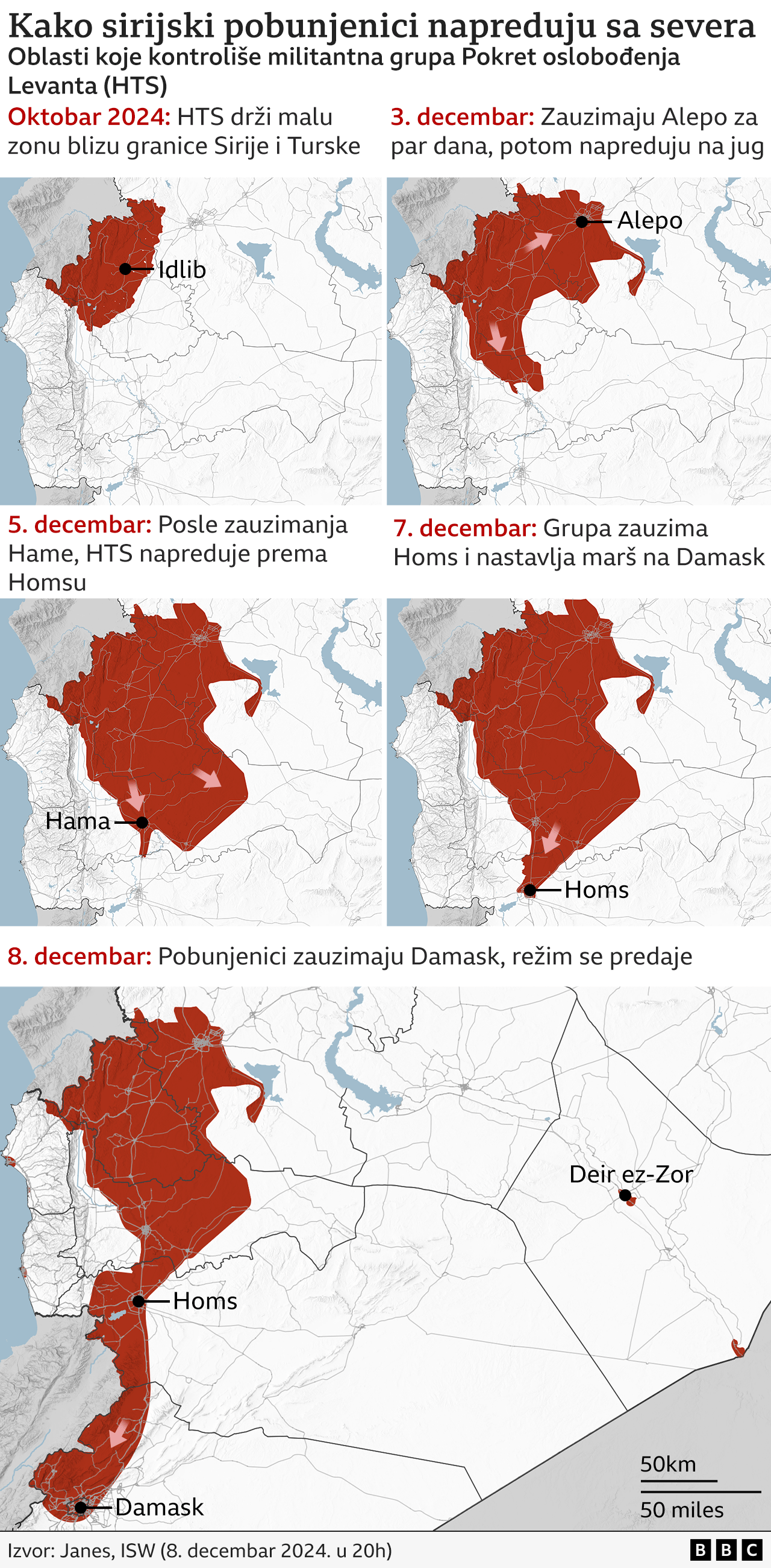 mapa ofanzive sirijskih pobunjenika