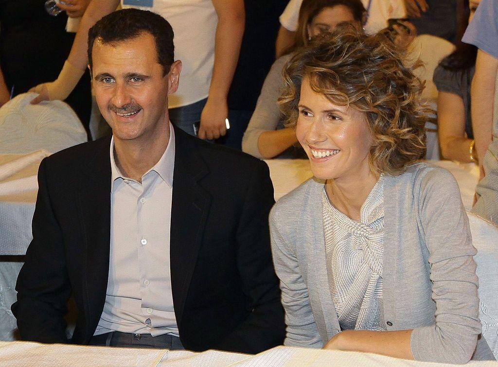 Al Assad com sua esposa em imagem de 2010