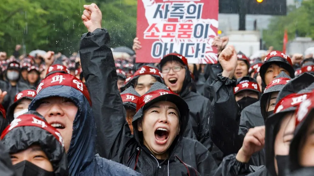 한국에서 벌어진 삼성 노동자 파업