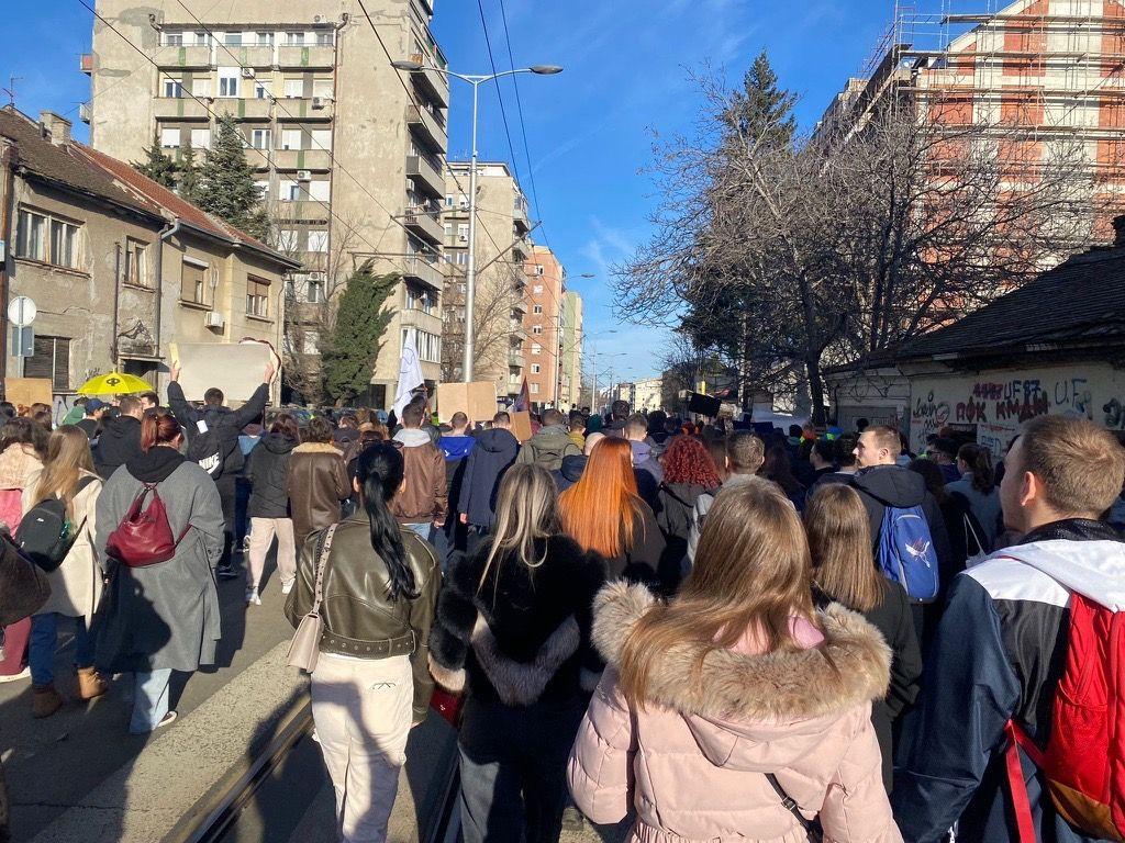 Autokomanda u Beogradu blokirana na 24 sata, studenti razapeli šatore 18 studentski protest