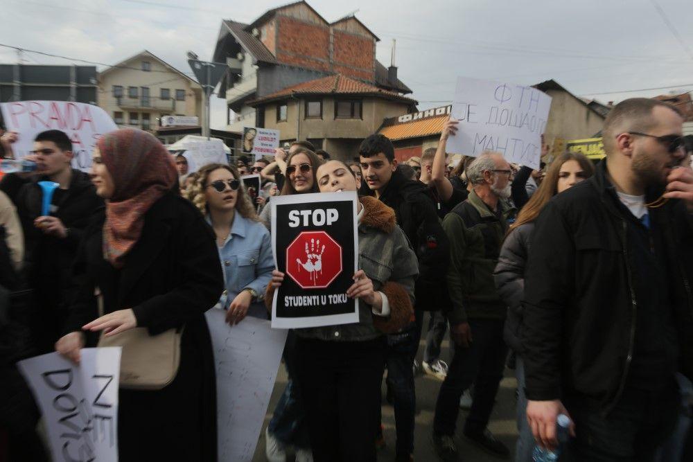 Protest u Novom Pazaru, studenti, studentski protest u Novom Pazaru