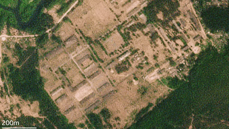 Imagem de base militar abandonada em Belarus