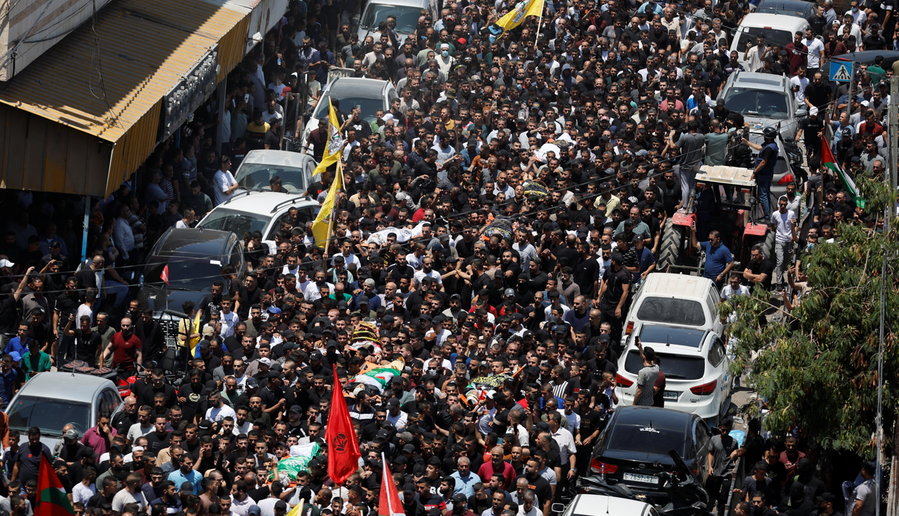 تشييع جثامين فلسطينيين