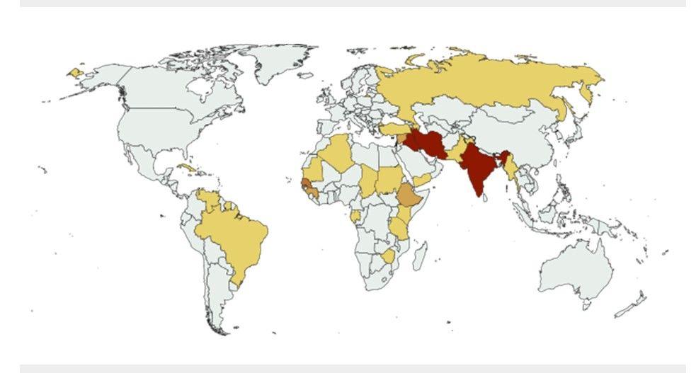 خريطة انقطاع الإنترنت 2023