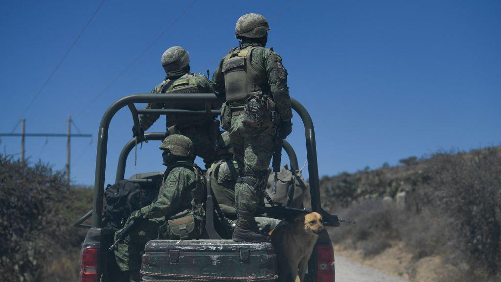 Soldados en un patrullaje en Zacatecas