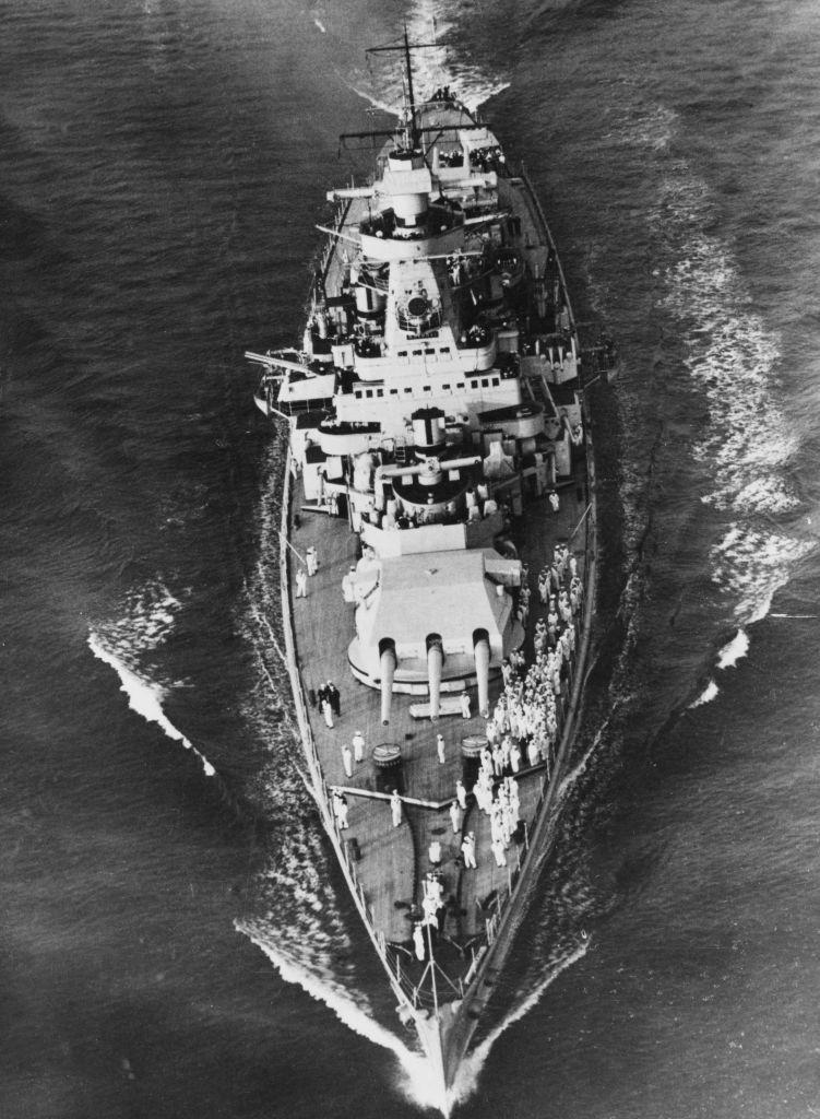 Vista aérea del Graf Spee en 1939