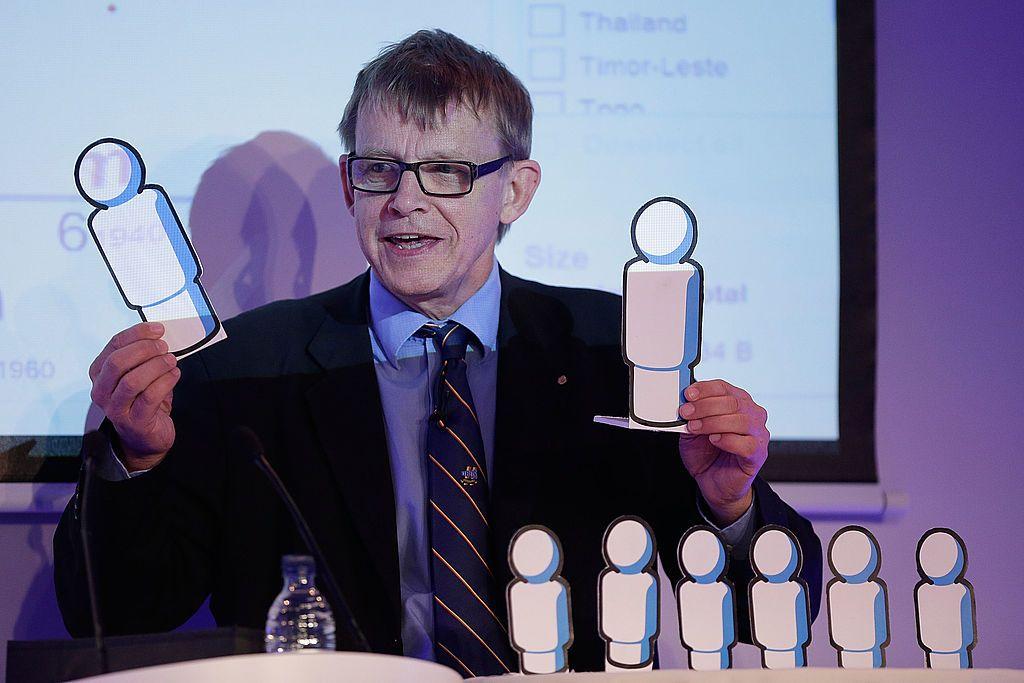 Hans Rosling dando un seminario en la Universidad de Oxfore