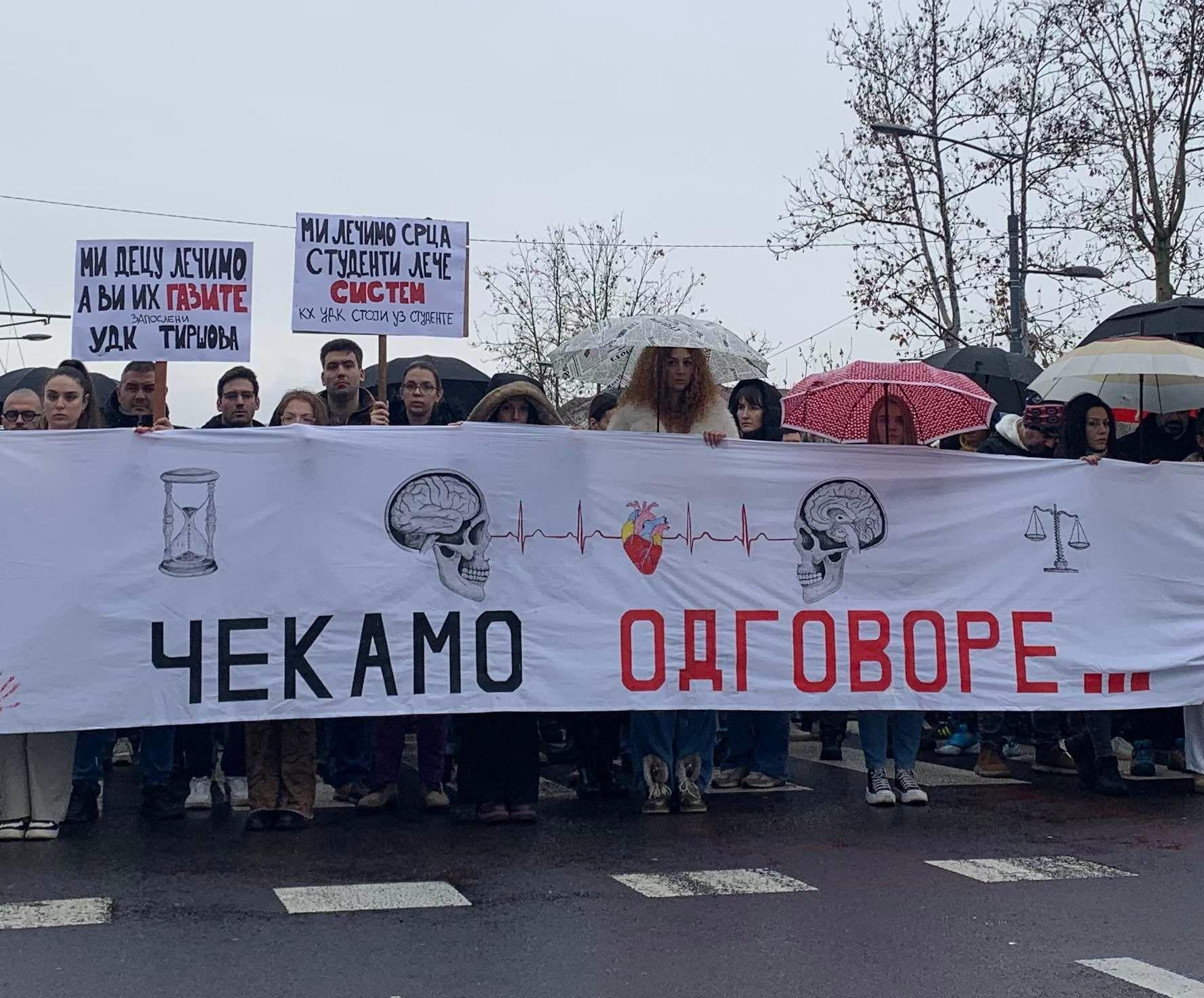 studenti, studentski protest, medicinari