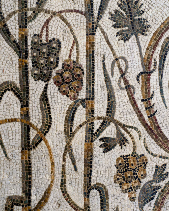 Mosaico com desenho de flor