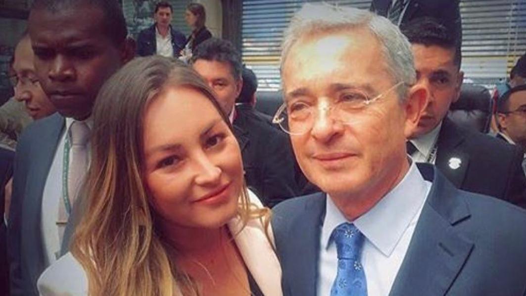 Catalina con el expresidente Álvaro Uribe