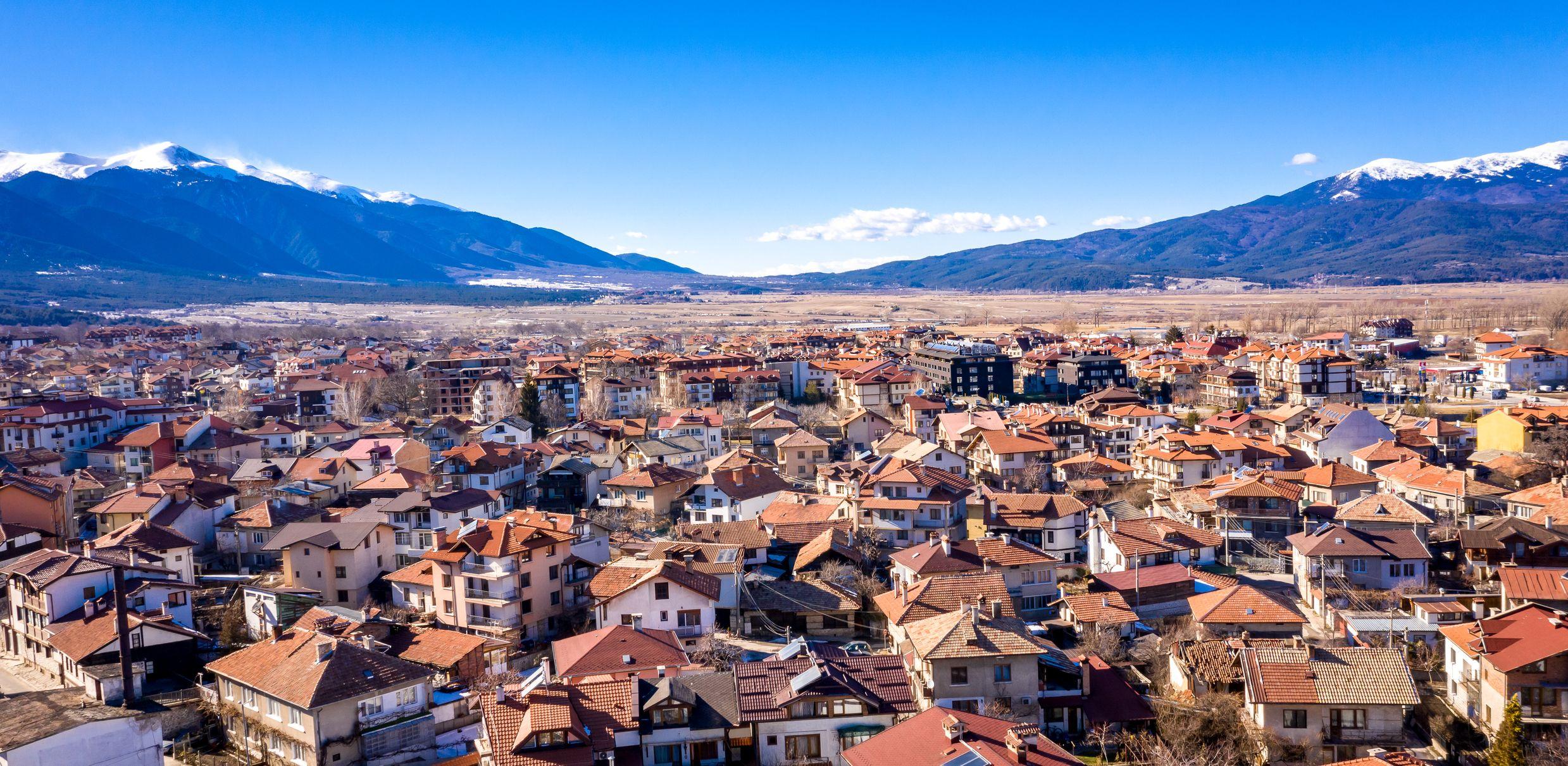 Una vista aérea de Bansko