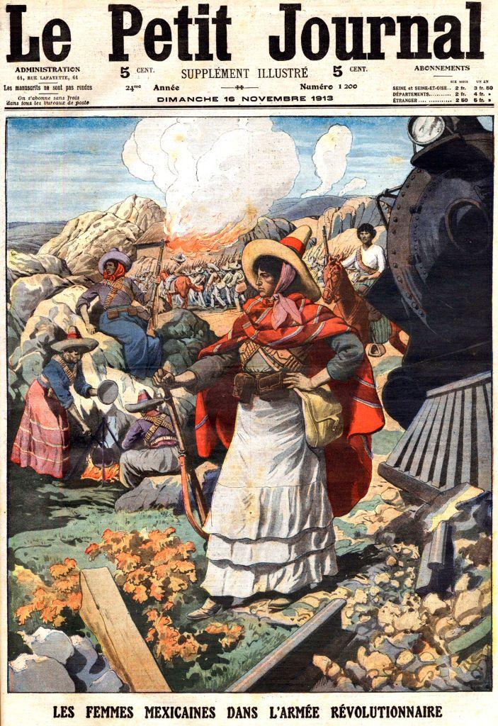 Una portad de "Le Petit Journal" sobre las mujeres en la Revolución Mexicana.